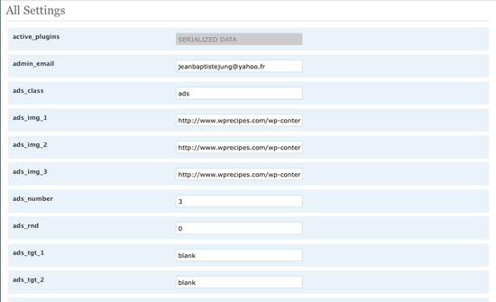 How to: Easily modify WordPress wp-options table – CodeRevolution