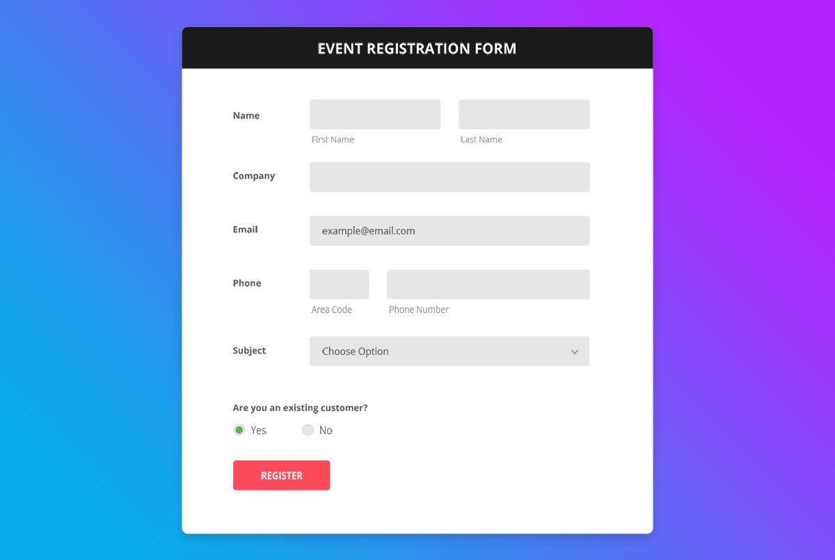 Dynamic Registration Form With HTML5 And JQuery CodeRevolution